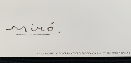 Image 1 of Joan Miro, Gesigneerd Met Registratie In Impressum Copyright 'Prolitteris Zürich, 2001'. Gesigneerd En Gedateerd In De Plaat.