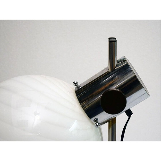 Image 1 of Vintage glazen en metalen tafellamp van Zonca, 1970