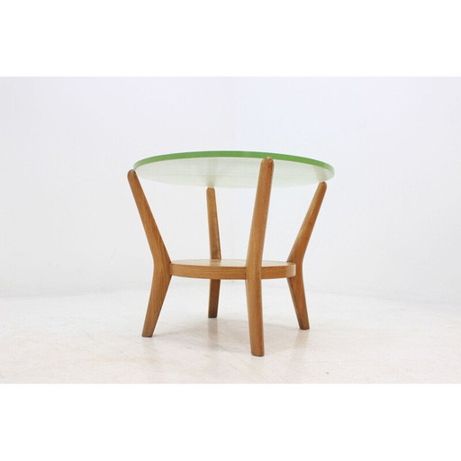 Vintage glazen salontafel van Kropáãek en Koželka, 1960