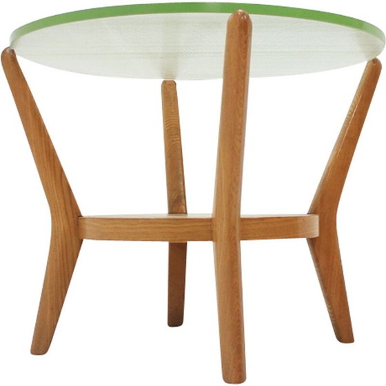 Image 1 of Vintage glazen salontafel van Kropáãek en Koželka, 1960