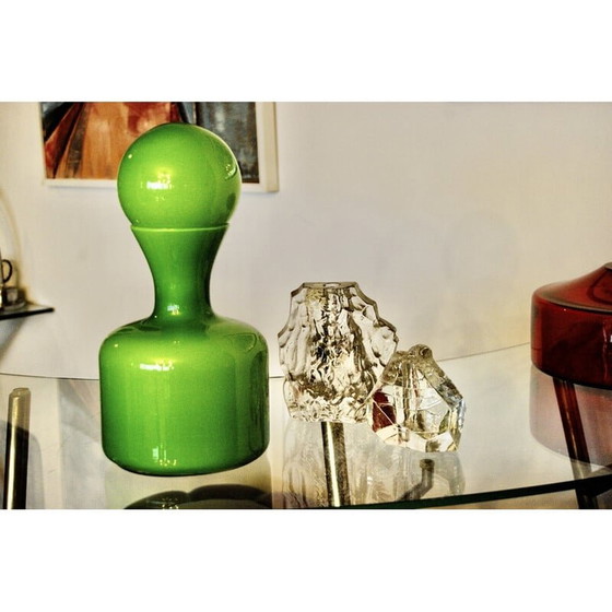 Image 1 of Scandinavische vintage karaf van geblazen glas, 1970