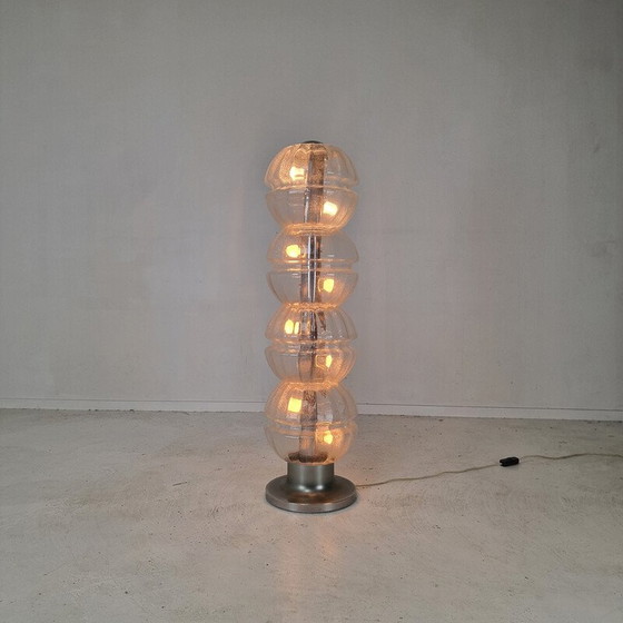 Image 1 of Vintage Space Age glazen vloerlamp, Italië 1980