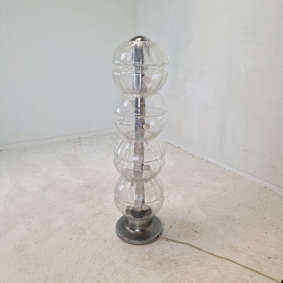 Image 1 of Vintage Space Age glazen vloerlamp, Italië 1980