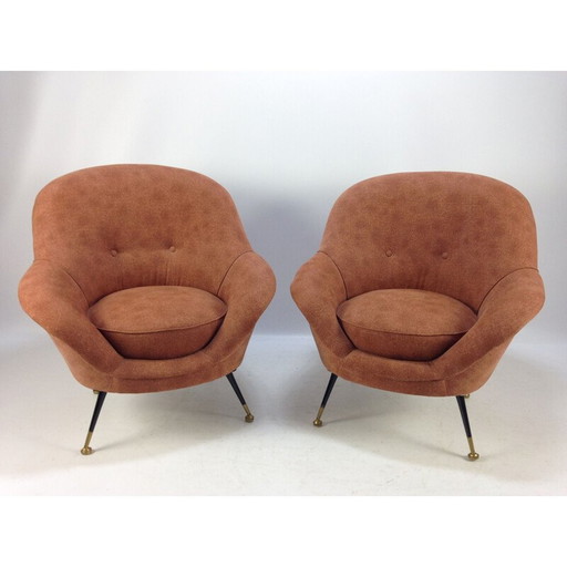 Paar mid-century Italiaanse fauteuils, 1950