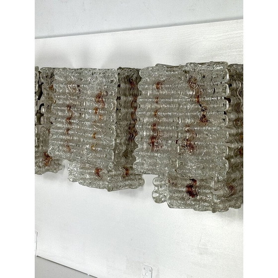 Image 1 of Set van 4 vintage Murano glazen wandlampen voor Poliarte, Italië 1970