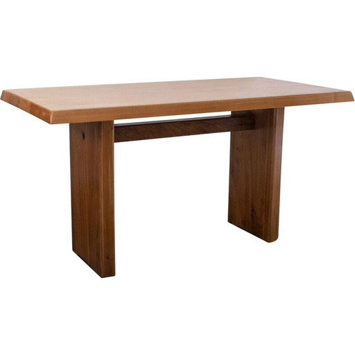 Vintage tafel in iepenhout model T14A door Pierre Chapo, jaren 1960