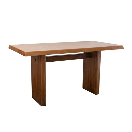Vintage tafel in iepenhout model T14A door Pierre Chapo, jaren 1960