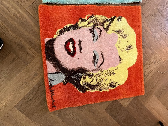 Image 1 of 2x Andy Warhol - gebreide print Marilyn Monroe