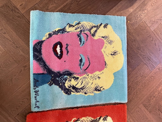 Image 1 of 2x Andy Warhol - gebreide print Marilyn Monroe