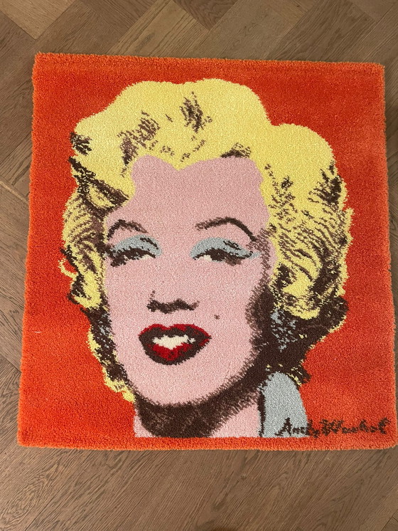 Image 1 of 2x Andy Warhol - gebreide print Marilyn Monroe