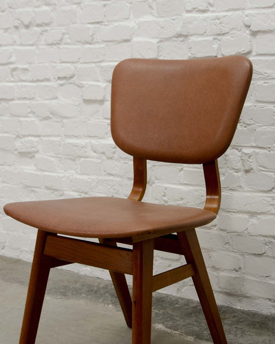 Image 1 of 2 Dutch Design Teakhouten Eetkamerstoelen