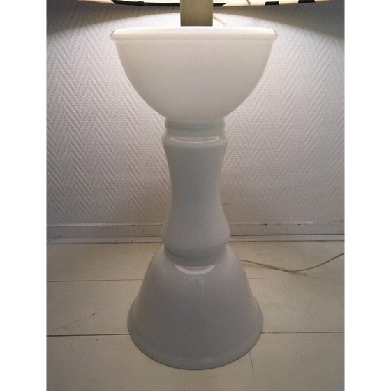 Image 1 of Vintage lamp met witte glazen voet van Ingo Maurer voor Design M, Duitsland 1960