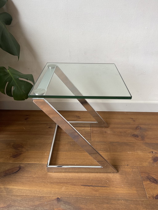 Gebra bijzettafel glas