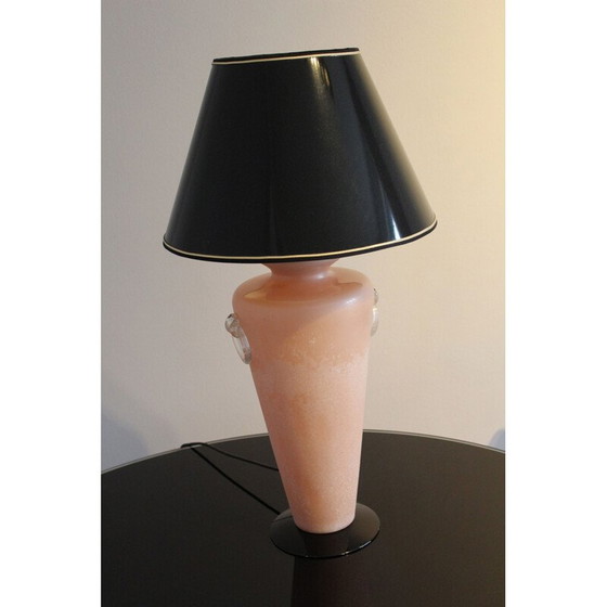 Image 1 of Vintage lamp in murano glas en gelakt metaal, Italië 1950