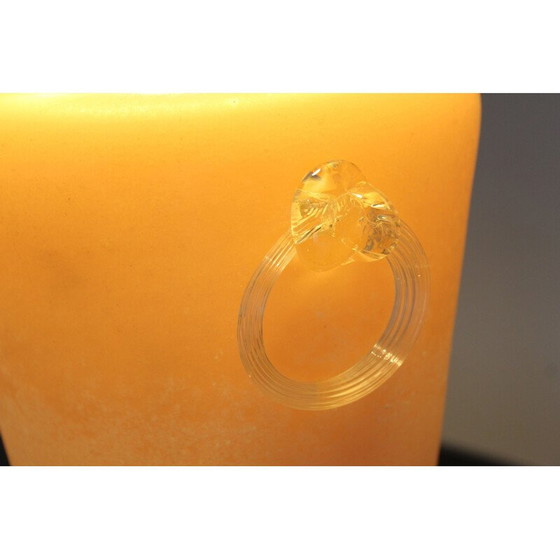 Image 1 of Vintage lamp in murano glas en gelakt metaal, Italië 1950