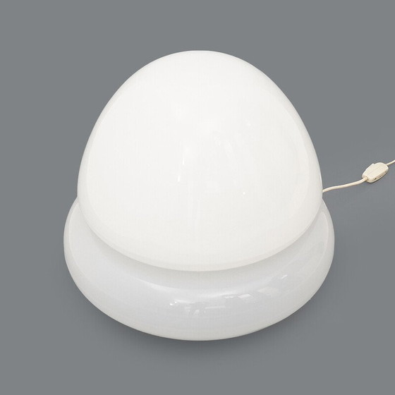 Image 1 of Vintage Muranoa glazen tafellamp met dubbele diffuser, Italië 1970