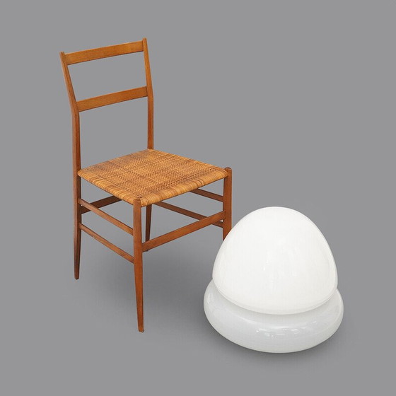 Image 1 of Vintage Muranoa glazen tafellamp met dubbele diffuser, Italië 1970