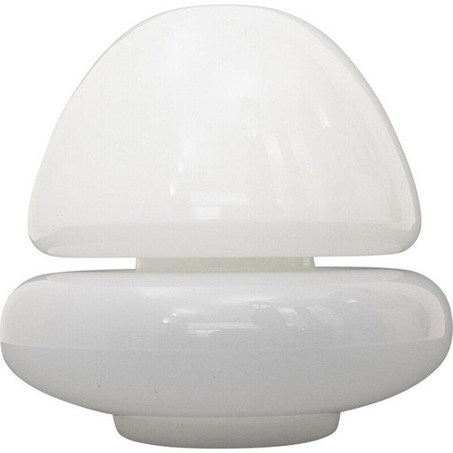 Vintage Muranoa glazen tafellamp met dubbele diffuser, Italië 1970