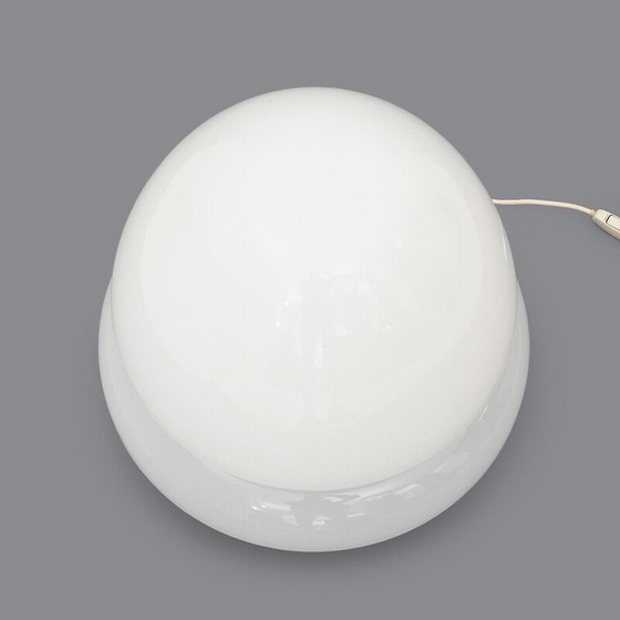Image 1 of Vintage Muranoa glazen tafellamp met dubbele diffuser, Italië 1970