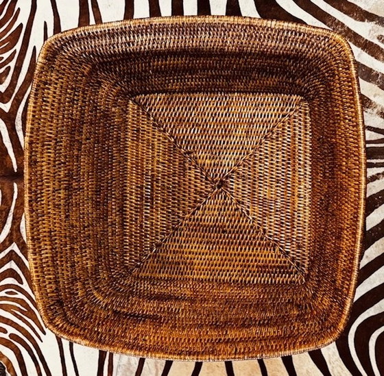 Image 1 of Set van 2 Birma / Myanmar rotan riet rattan zuilen pilaren