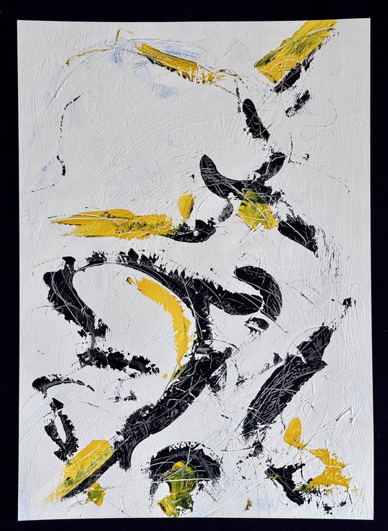 Image 1 of Peter Waterschoot 1969-2022 Abstract schilderij van zeer hoge kwaliteit