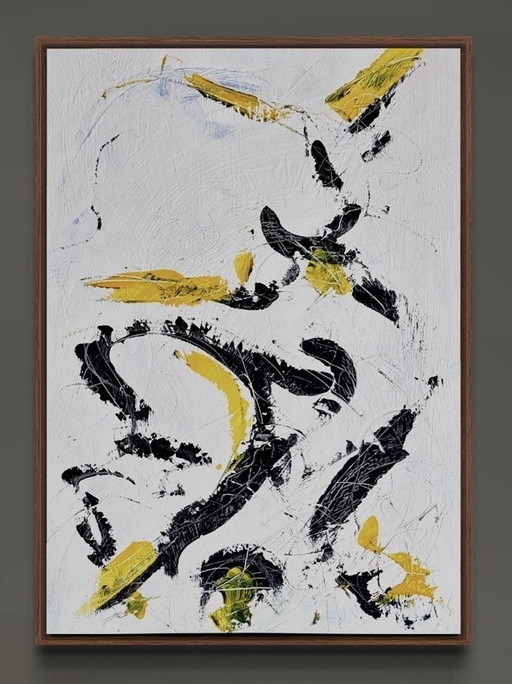 Peter Waterschoot 1969-2022 Abstract schilderij van zeer hoge kwaliteit