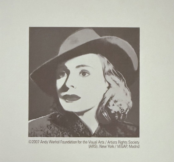 Image 1 of Andy Warhol: “Ingrid Bergman With Hat, 1983”.