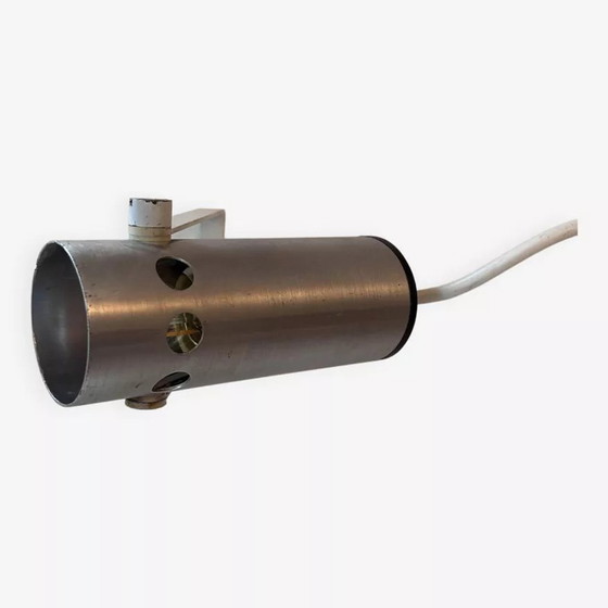 Image 1 of Vintage wandlamp, geborsteld metaal, Frankrijk 1960