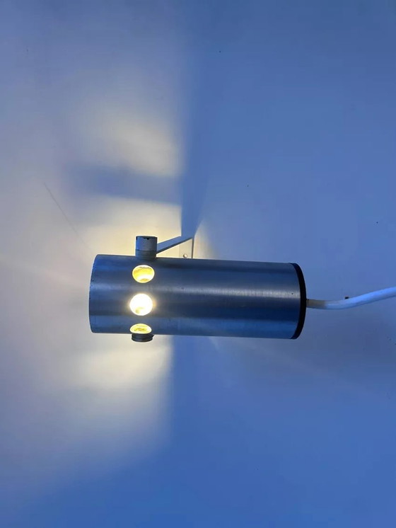 Image 1 of Vintage wandlamp, geborsteld metaal, Frankrijk 1960