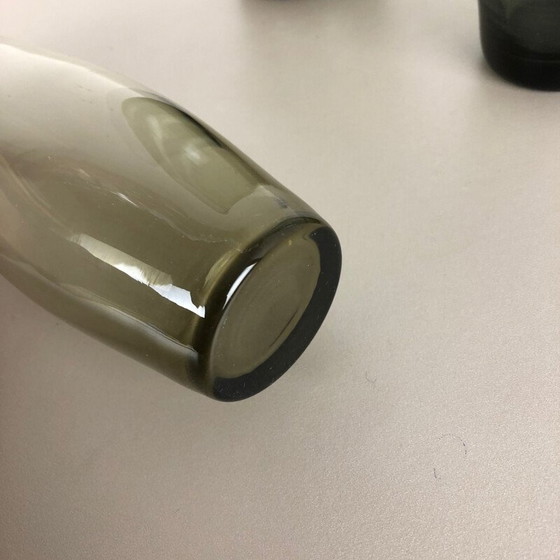 Image 1 of Set van 3 vintage turmalijne vazen door Wilhelm Wagenfeld voor het Wmf, Duitsland 1960