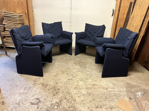 4x Cassina Palmaria stoel