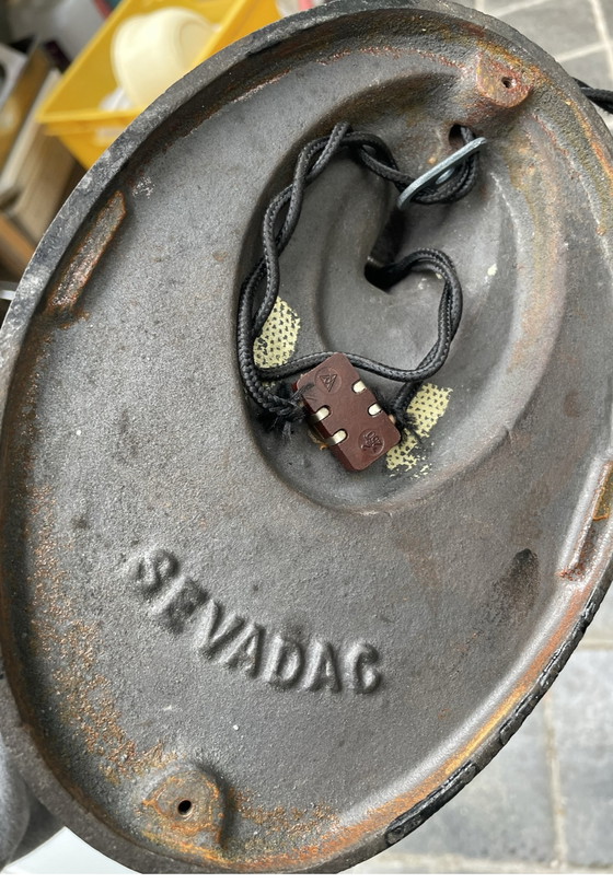 Image 1 of Vintage notarislamp / bankerslamp emaille SEVADAC