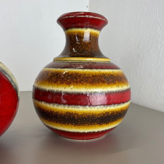 Image 1 of Paar vintage keramische vazen van Bay Ceramic, Duitsland 1970