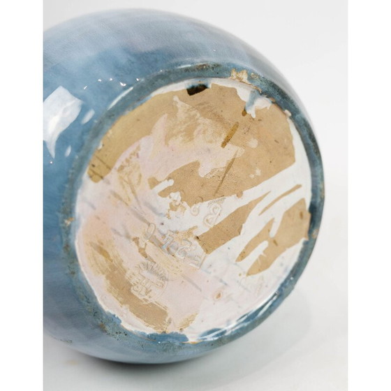 Image 1 of Vintage keramische vaas met schaduwglazuur van Hegnetslund Ceramics