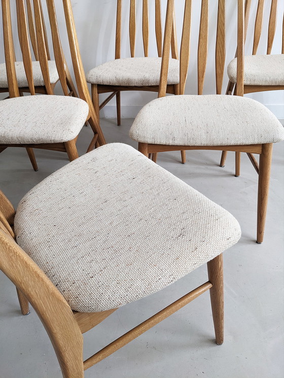 Image 1 of 6x 'Eva' eetkamerstoelen door Niels Koefoed voor Hornslet 1960's