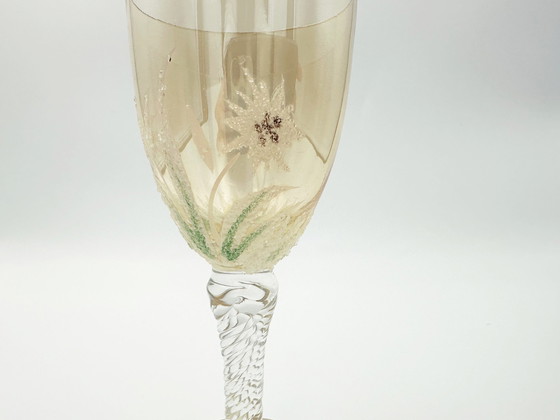 Image 1 of 6 X Mondgeblazen Likeurglazen, Hongarije Jaren 50