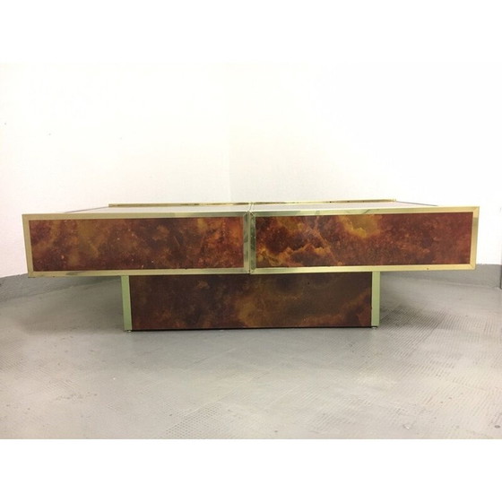 Image 1 of Vintage formica en messing salontafel van Lancel, Frankrijk 1970