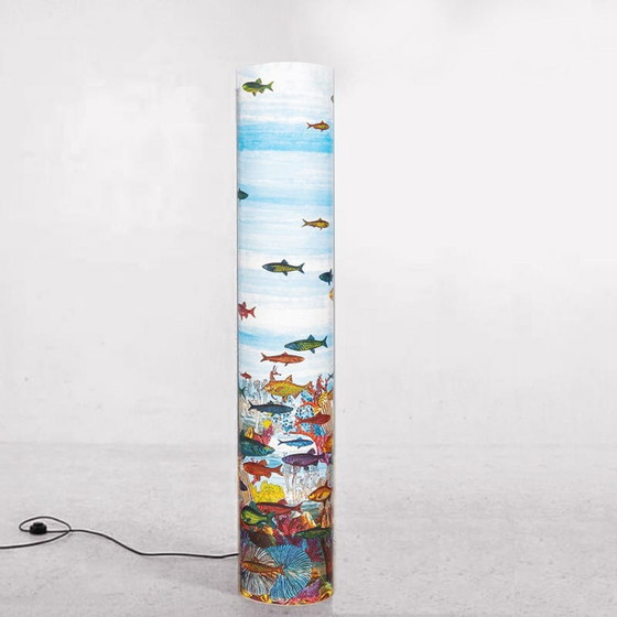 Image 1 of Vintage vloerlamp "Aquarium" van Piero Fornasetti voor Antonangeli