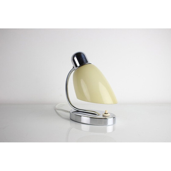 Image 1 of Mid-century glazen en chromen tafellamp, Tsjecho-Slowakije 1950