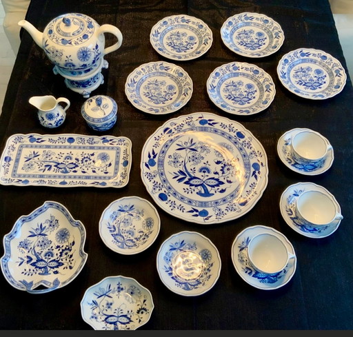 Servies Hutschenreuther porselein uienpatroon