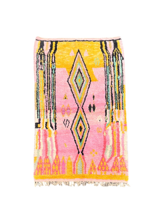 Image 1 of Modern Roze Boho Marokkaans Vloerkleed