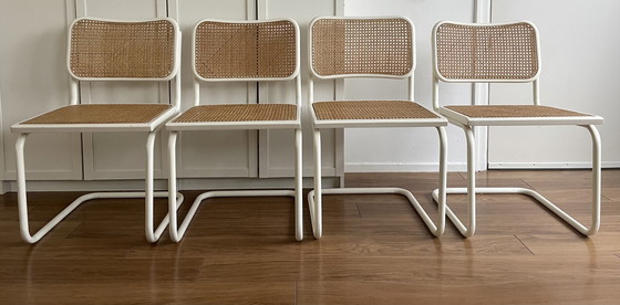 Image 1 of 4X Vintage Cesca Webbing Stoelen