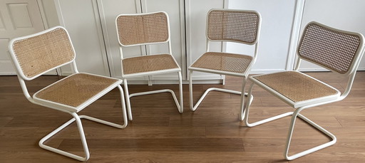 4X Vintage Cesca Webbing Stoelen