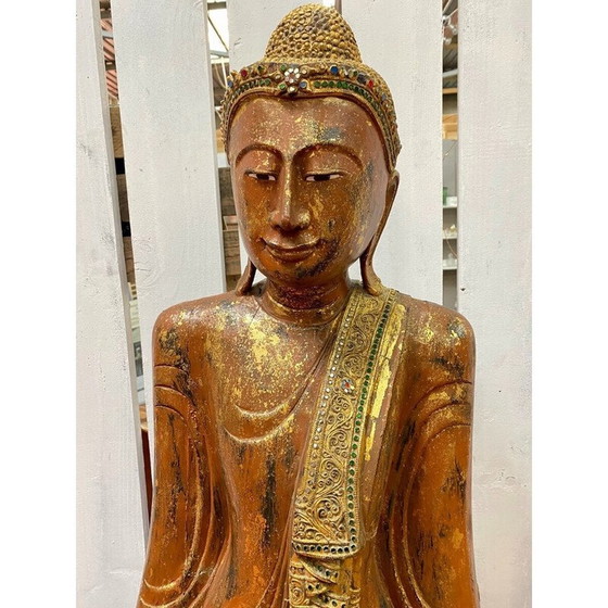 Image 1 of Vintage beeld Boeddha mandalay, Birma