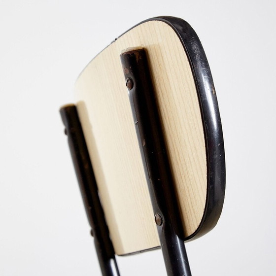 Image 1 of Vintage schoolstoel op metalen frame, 1970