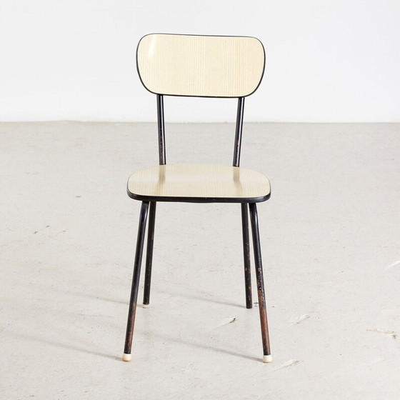 Image 1 of Vintage schoolstoel op metalen frame, 1970