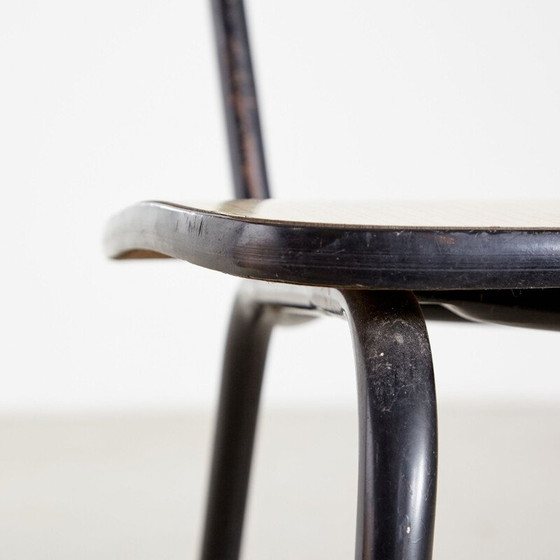 Image 1 of Vintage schoolstoel op metalen frame, 1970