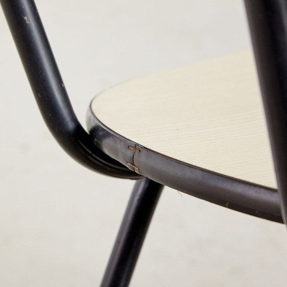 Image 1 of Vintage schoolstoel op metalen frame, 1970