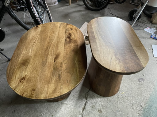 2x Stockholm Mango Walnoot salontafel