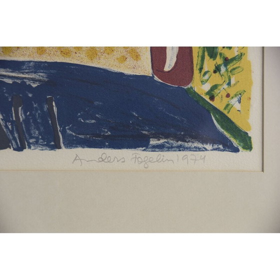 Image 1 of Vintage kleurenlitho door Anders Fogelin, Duitsland 1974